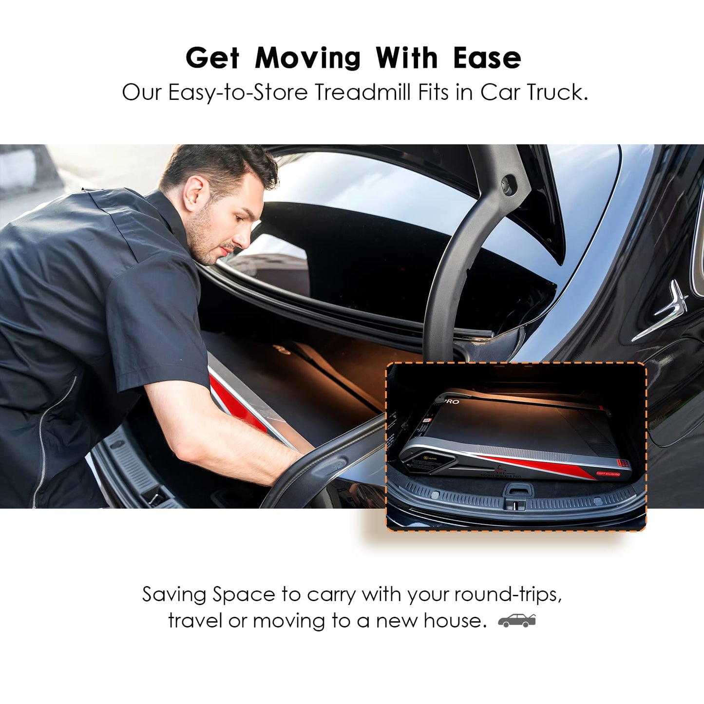 Egofit Walker Plus M1T Smallest 2in1 Folding Under Desk Treadmill with Incline for Home&Office with APP & Remote Control for Walking&Jogging