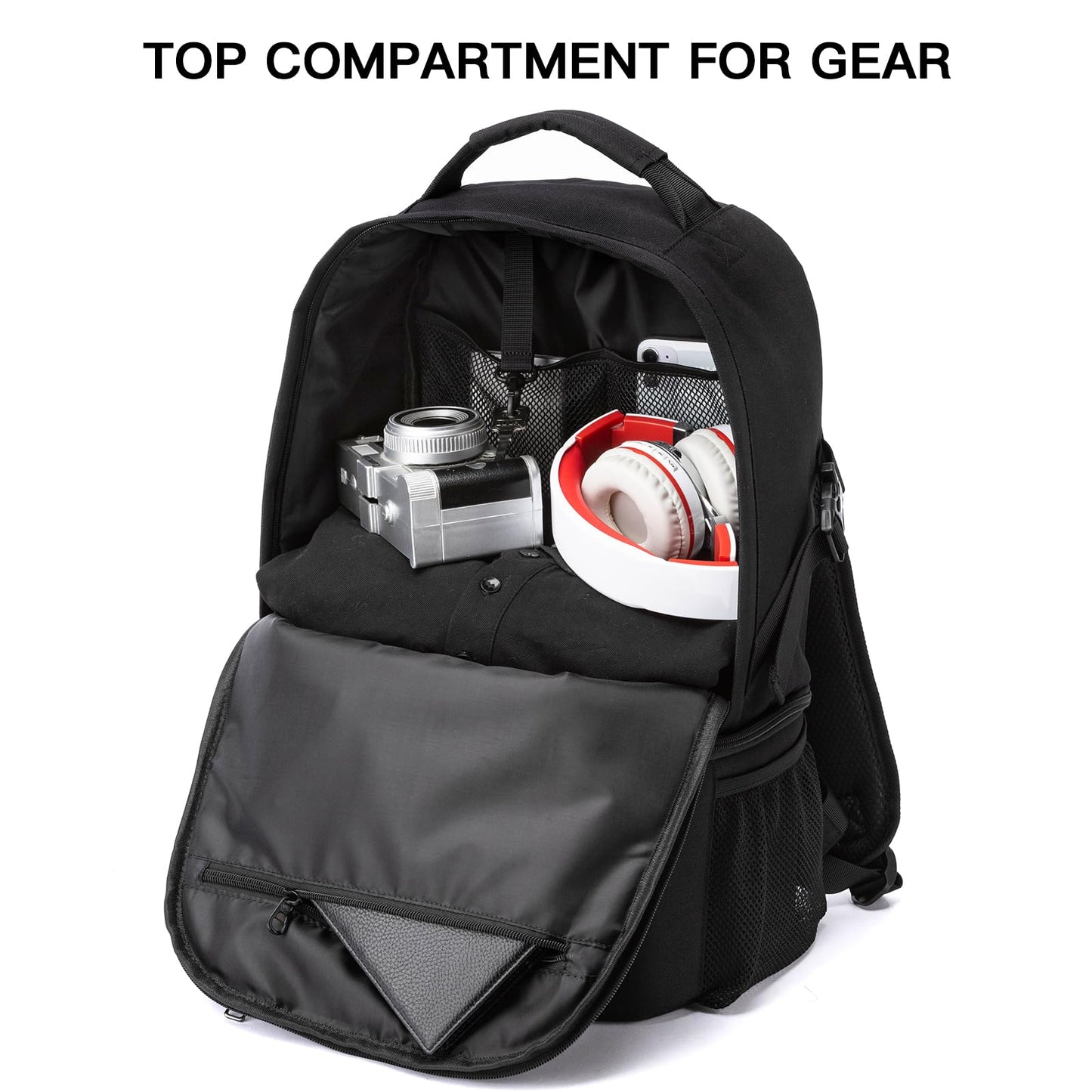 TUGUAN Insulated Cooler Backpack 38/42 Cans Double Deck Leakproof Lightweight Soft Lunch Backpack Small Cooler Bag Beach Picnic, Black