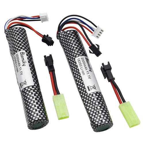 Blomiky 11.1V 2000mAH Li-ion 3S Rechargeable Battery Suitable for Air Soft Splatter Blaster / 183503 * 2