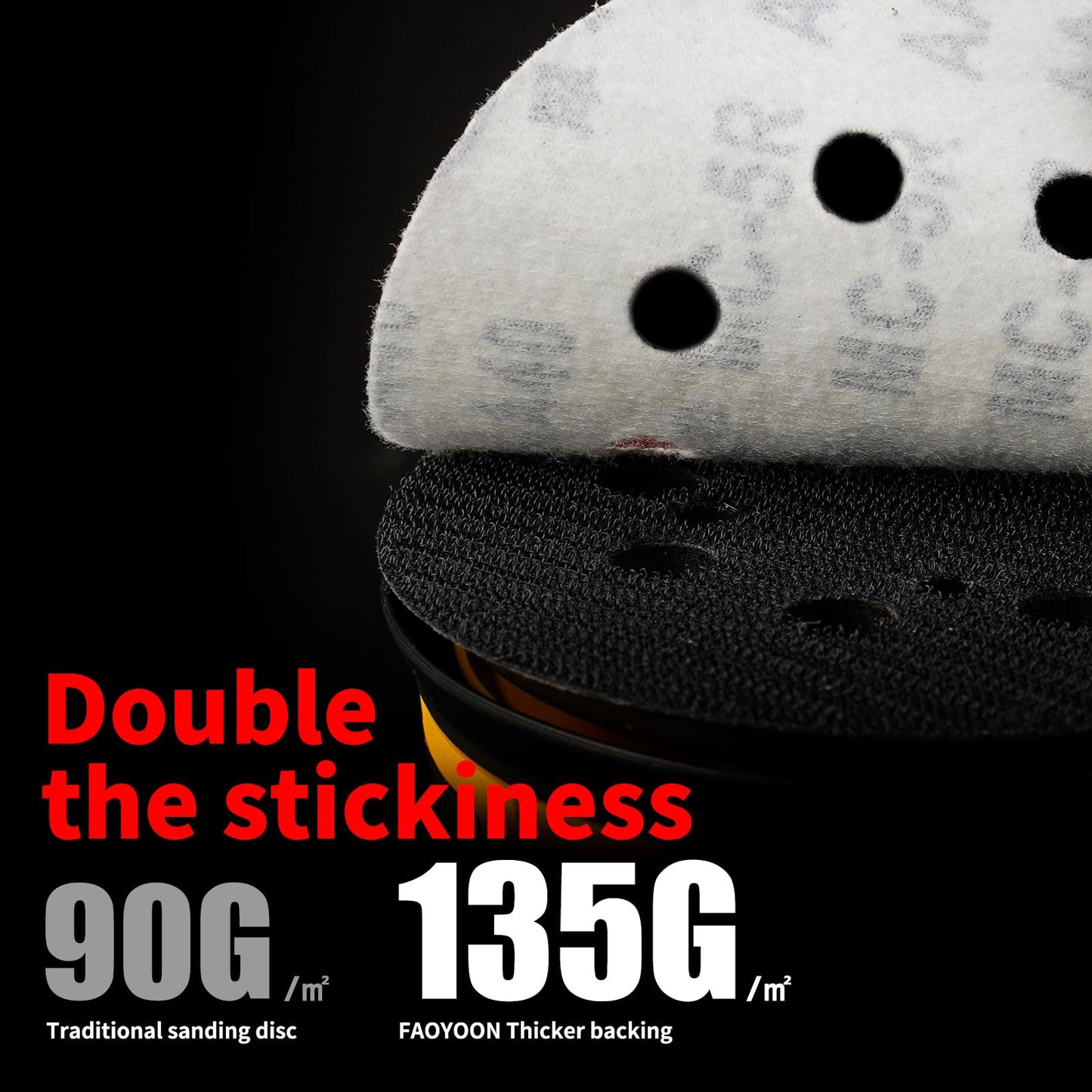 Faoyoon Sanding Disc 5 Inch 8 Hole Hook and Loop, Diamond Shape Orbital Sander Pads 40,60,80,100,120,150,180, 240,320,400 Grit, Sand Paper for Random Orbital Sander, 100-pack