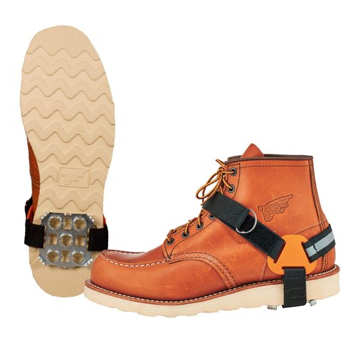 Ergodyne TREX 6315 Strap-On Heel Traction Cleat Grips Ice and Snow, Easily Attaches Over Heel of Shoe/Boot with Steel Plate to Provide Anti-Slip Solution, X-Large,Black