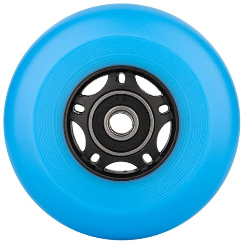 AOWESM Inline Skate Wheels 80mm 76mm 72mm 85a Outdoor Indoor Black Blue Red Roller Hockey Blades Replacement Wheels w/Bearings ABEC-9 and Floating Spacers (8-Pack) (Blue, 80mm)