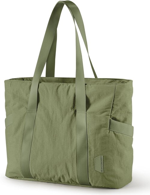 BAGSMART Tote Bag for Women - Zippered Work Tote with Compartments | Ideal for Travel & Gym