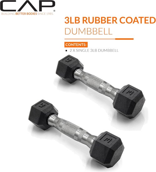 CAP Barbell Coated Dumbbell Weights - Versatile Pairs & Sets for Home Workouts