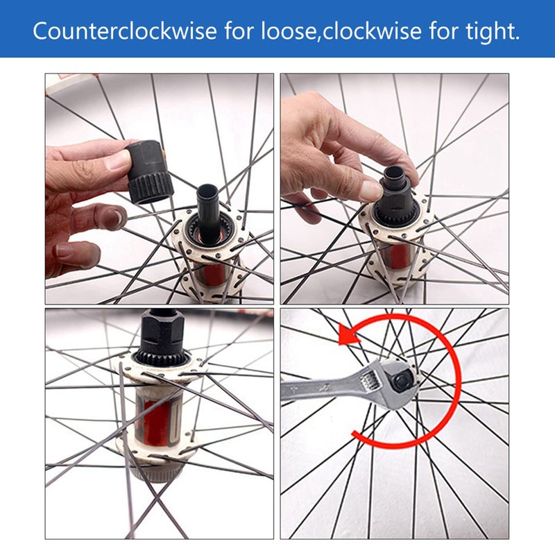 GBSCLOVER Bike Ring Nut Tool, Chromiumvanadium Steel Rear Hub Lock Nut Tool, 1.4x1in Rear Hub Lock Ring Nuts Removal Repairing Tools Replacement for DT 240S, 240, 340, 350, 440, 540