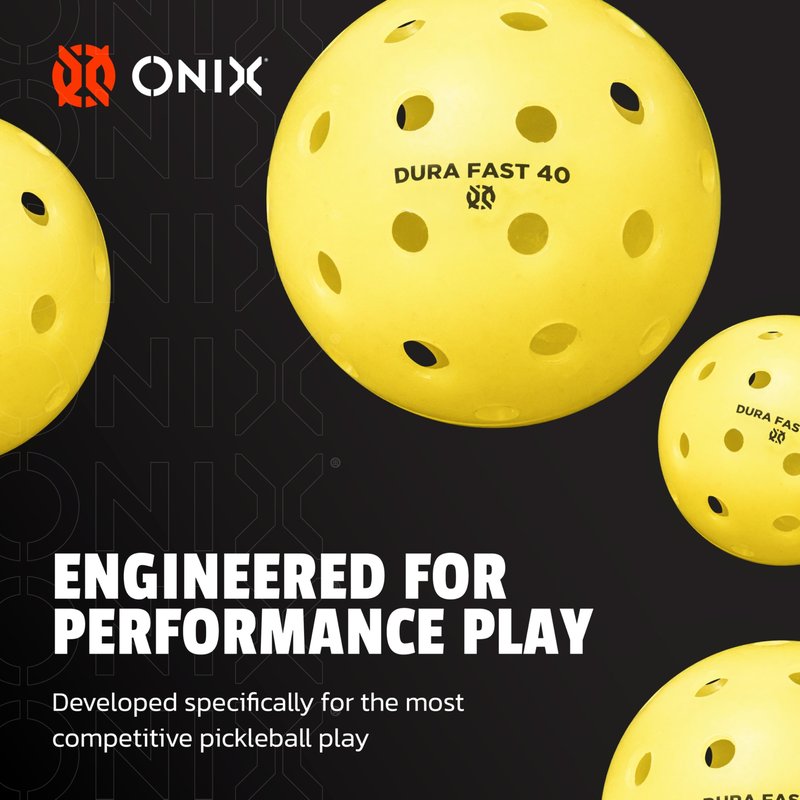 DURA Onix Fast 40 Outdoor Pickleballs – Yellow