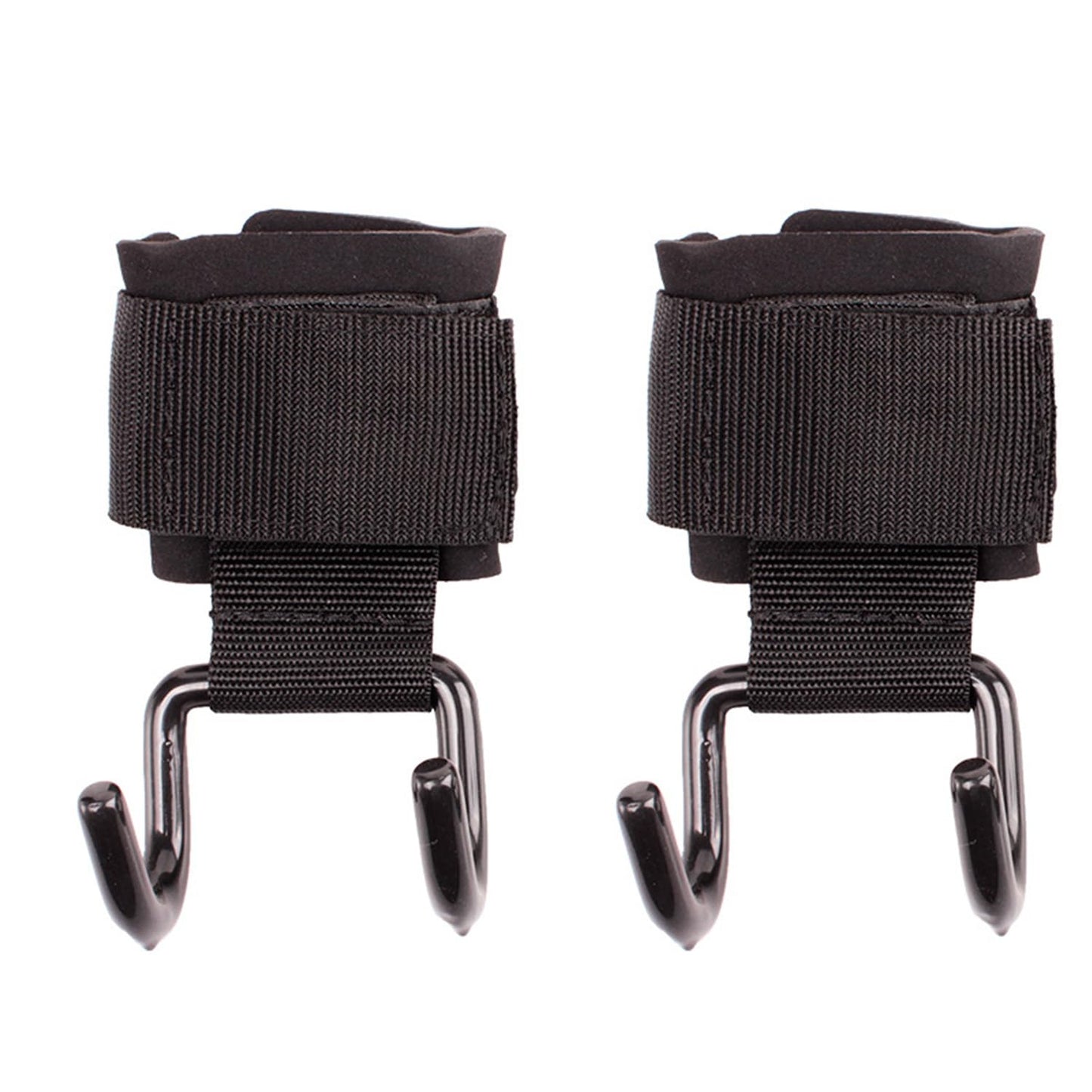 HIZEFSOO 2PCS Weight Lifting Rod Hooks, Heavy Duty Reinforced Metal Weightlifting Hooks with Wrist Straps for Men and Women Deadlift Straps Gloves for Gym Training Hand Grip Support Wrist Strap