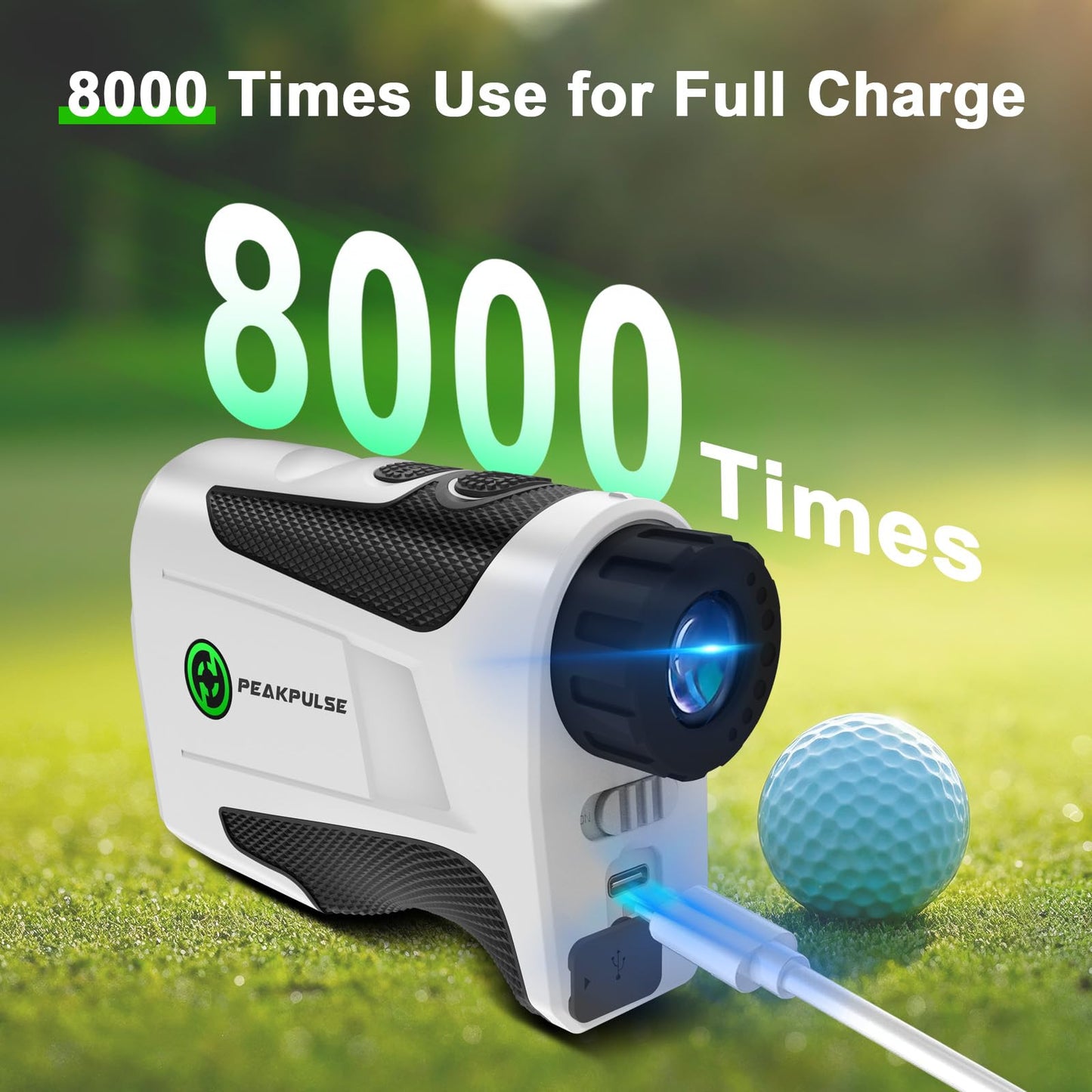 PEAKPULSE 1200 Yds Golf Rangefinder Easy to Clean Slope Magnet Rechargeable 6X Magnification Distance Range Finders Flag Pin Locked Vibration Golfer Gifts Accessories