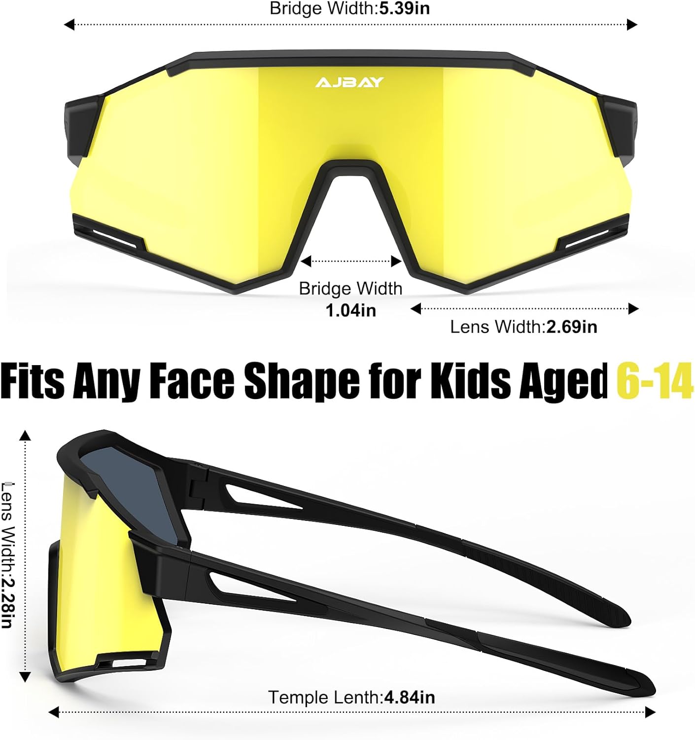 Polarized Kids Sunglasses - Ultra-Light TR90 Frame | UV400 Protection for Boys & Girls