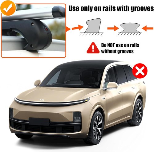 MAXXHAUL 52" Aluminum Roof Rack Cross Bars - 150 lb Capacity | Locking Anti-Theft System - Fits Raised Side Rails