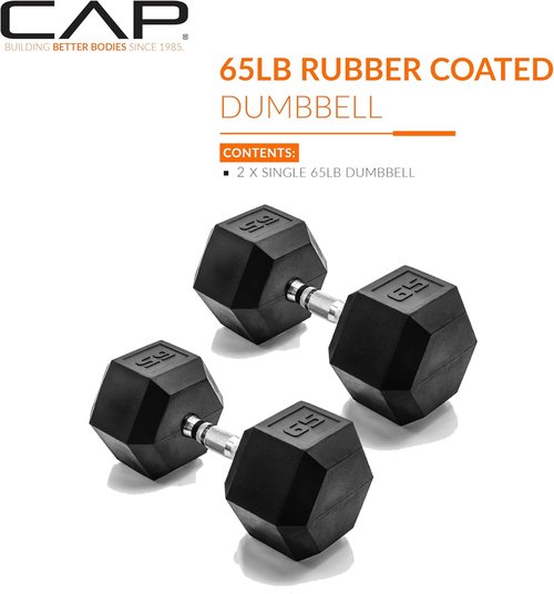 CAP Barbell Coated Dumbbell Weights - Versatile Options in Pairs & Sets for Home Gym