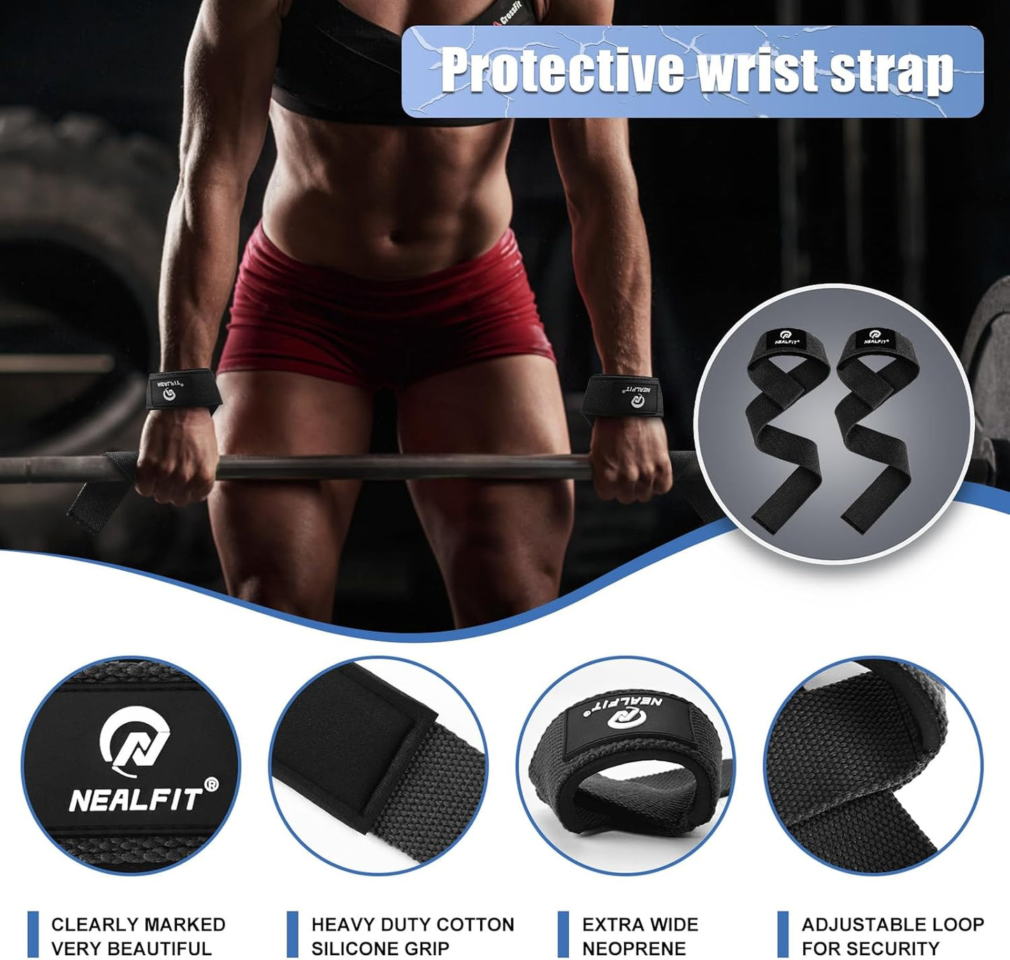 NEALFIT Barbell Pad Set - Extra Thick Neck & Shoulder Support for Squats & Hip Thrusts | Olympic Weightlifting