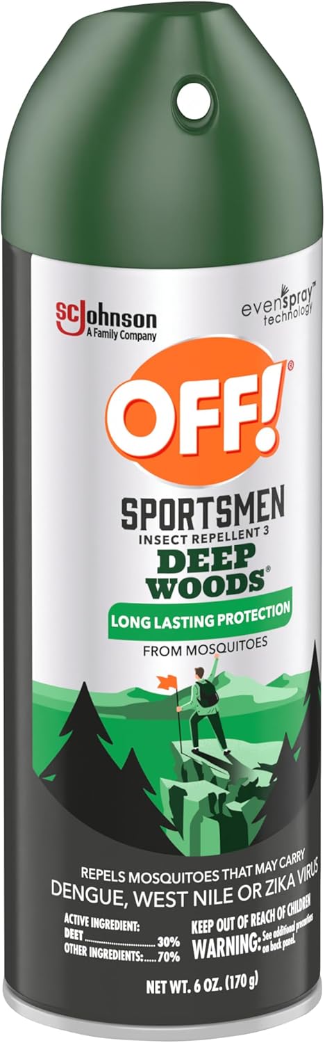 OFF! Deep Woods Insect Repellent Spray - 6 Ounce Pack of 2 for Hunting, Camping & Fishing