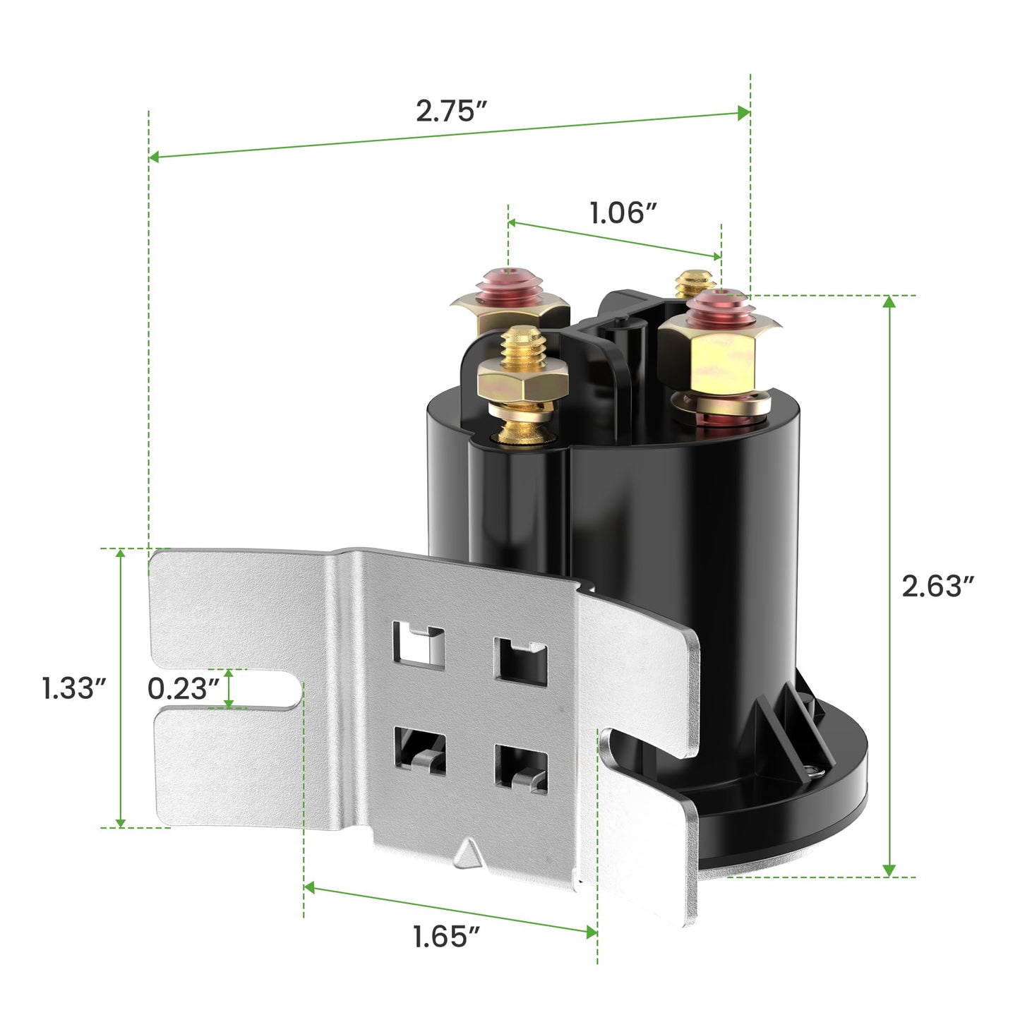 10L0L 12V Golf Cart Solenoid Relay Assembly for Yamaha G22 G23 G27 G28 G29 Drive YDRA Gas 2003-up, 4-Terminal 150A Continuous Solenoid Replace OEM JW1-H1950-00-00 JR3-H1950-00-00 J38-81950-01