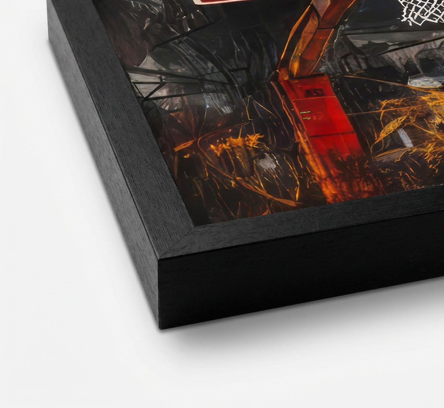 3Pcs Black Solid Wood Frame Graffiti Basketball Canvas Wall Art 12x16in