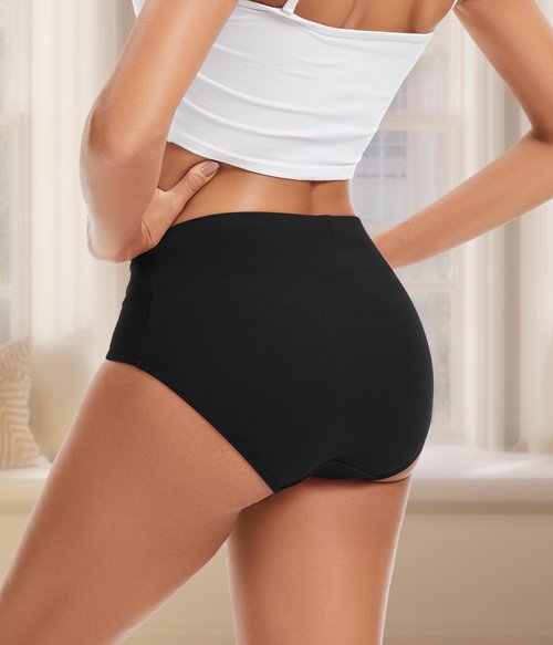 CAOZITOU Merino Wool Womens High Waisted Briefs,Breathable Wool Underwear,Moisture Wicking Wooly Panties for Ladie 3 Pack (Multicolor02,M)