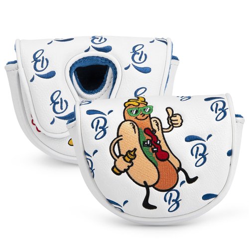 Golf Putter Cover OZ1 Premium Embroidery Hot Dog Mallet Putter Headcover Leather Golf Club Covers with Magnetic Closure fit OZ1,MEZZ1,MEZZ1 MAX