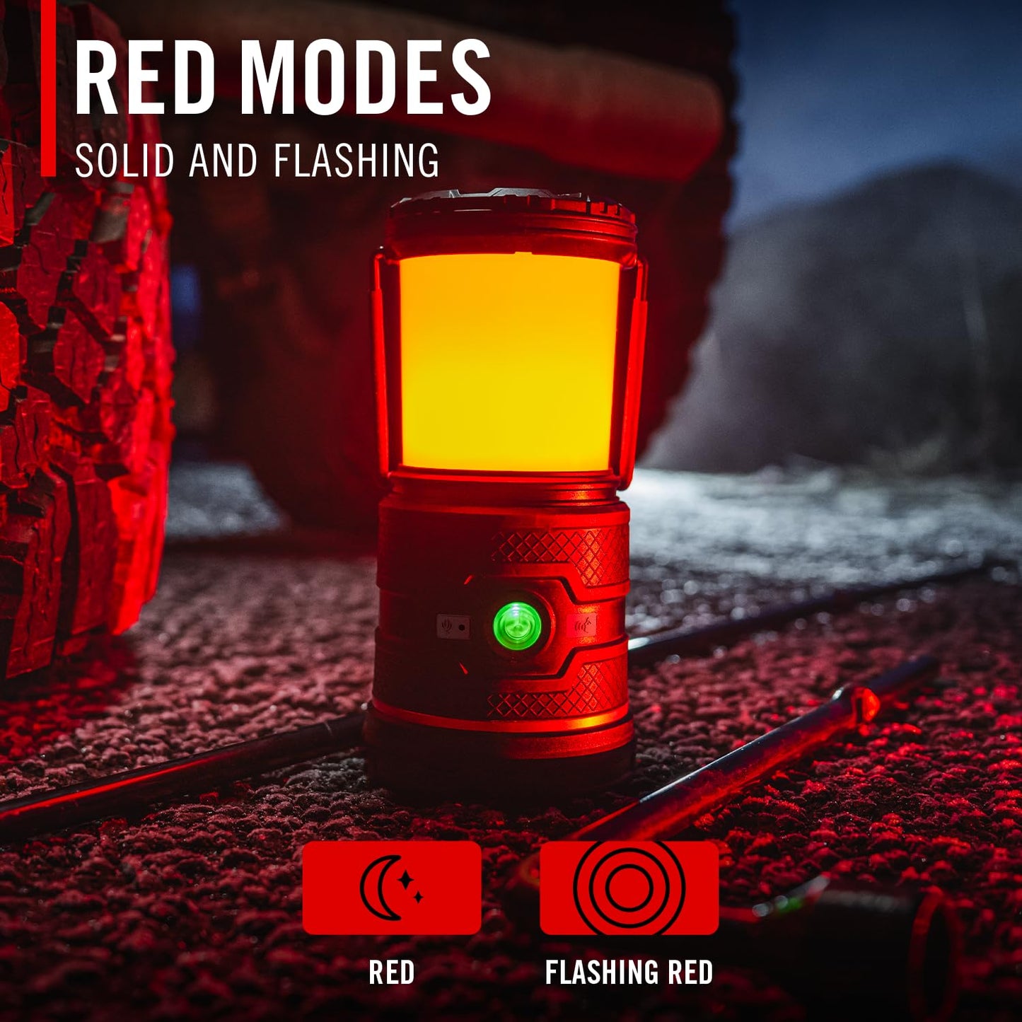COAST EAL35R 1000 Lumen Voice-Controlled LED Emergency & Camping Area Lantern with Warm, Cool White, Day, Red & Red Flashing Mode, Power Bank Functionality - Black