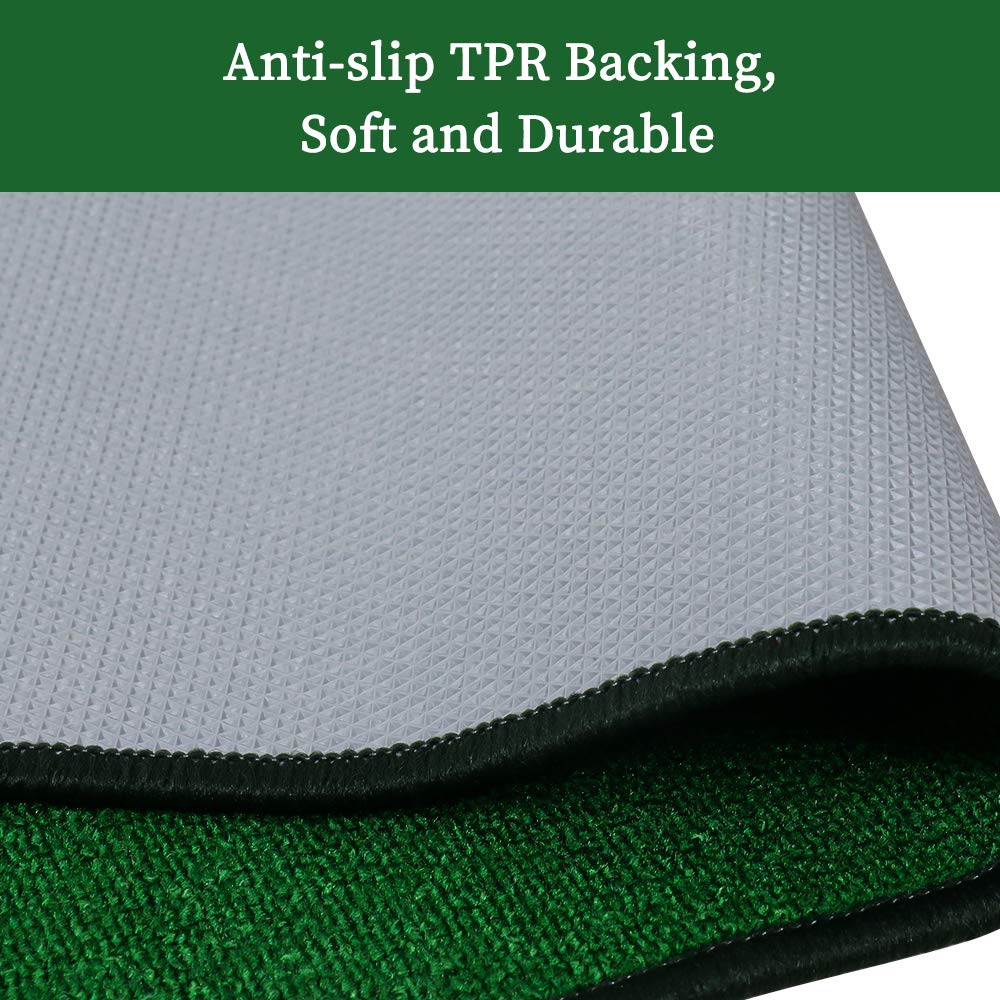 Symbiontia Golf Putting Green Mat 10 ft X 20 in Training Aid Mat, Multi Distance Mark Practice Putting mats,Anti-Slip Backing Golf Putting mat for Indoor/Outdoor Hitting Mat for Golf Enthusiast
