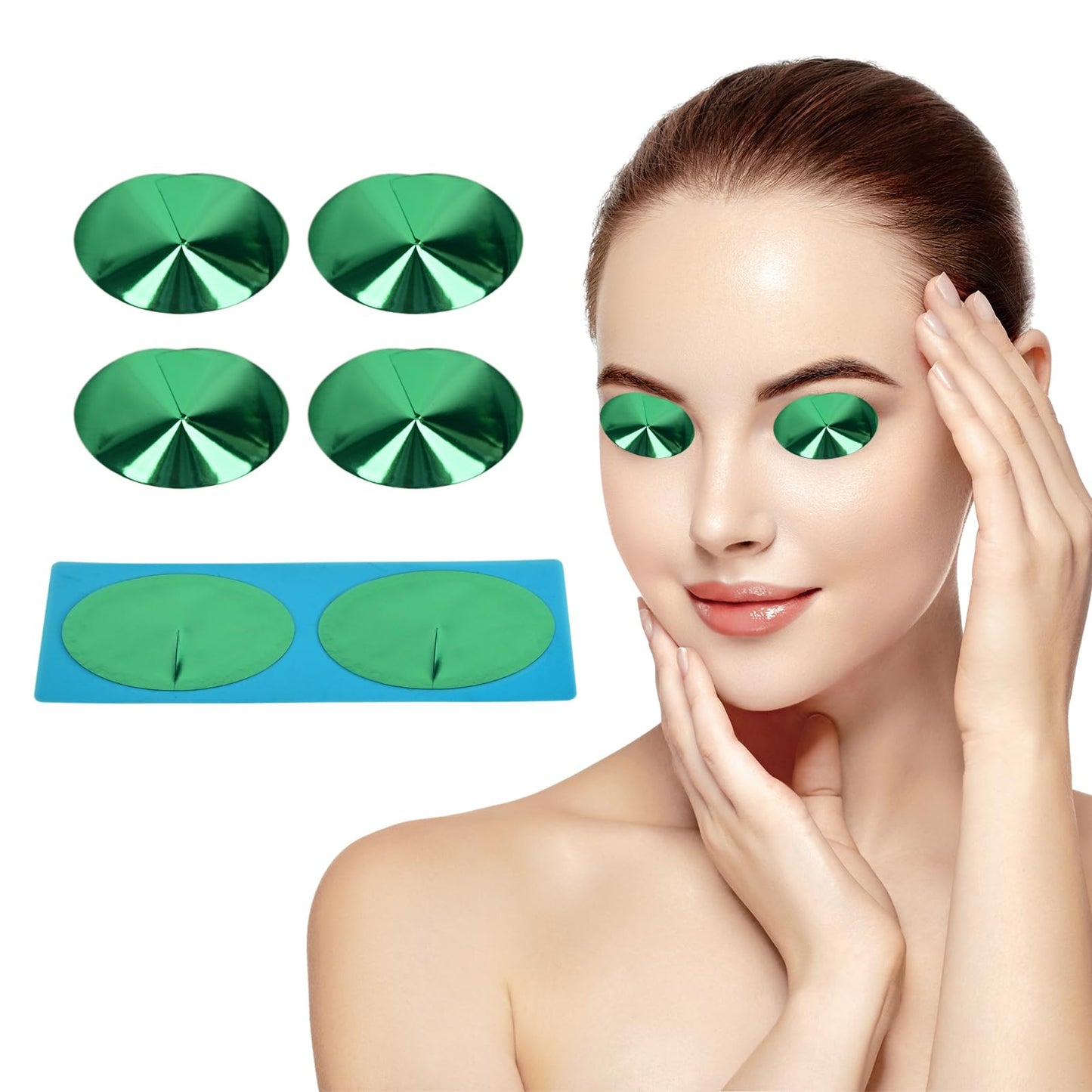 Iiglunatic Tanning Goggles, Tanning Eye Protection 50sets - Latex-Free Disposable for Stand-Up Tanning Beds, Salon & Home Use_Emerald green