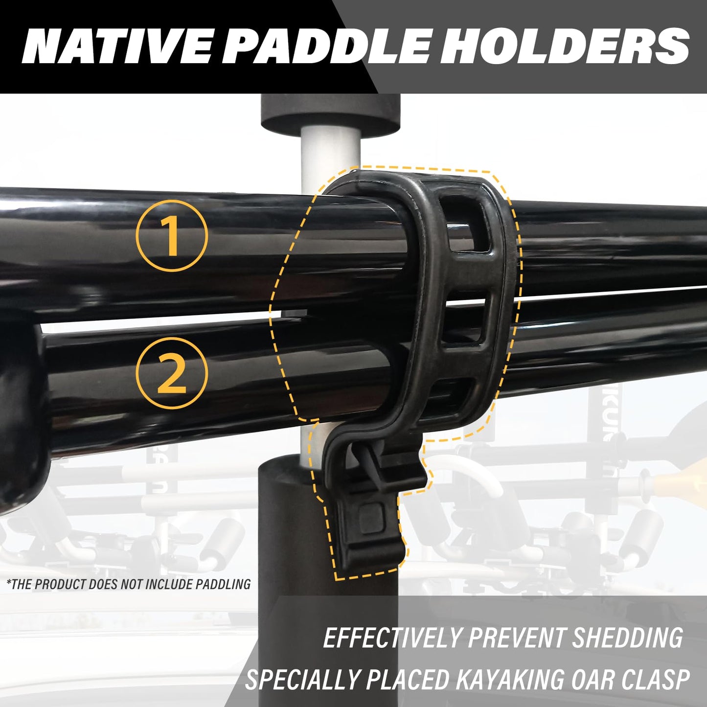 Kayak Roof Rack, Aluminum Kayak Carrier Folding J-Style Universal 4-in-1 Multifunction with Kayak Roller and Car Door Step for Canoe, SUP, Kayaks, Surfboard Rooftop Mount on SUV Car Truck Crossbars