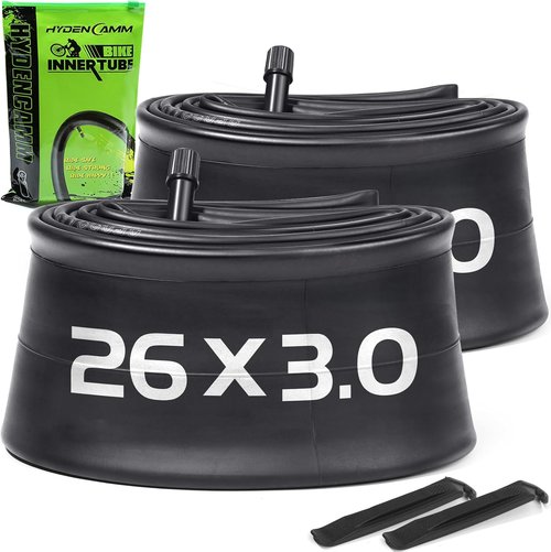 **Fat Tire Bike Inner Tubes - 20/26" x 3.0/3.5 Butyl Tubes with 32mm AV Schrader Valve & Tire Levers | 2/4 Pack**