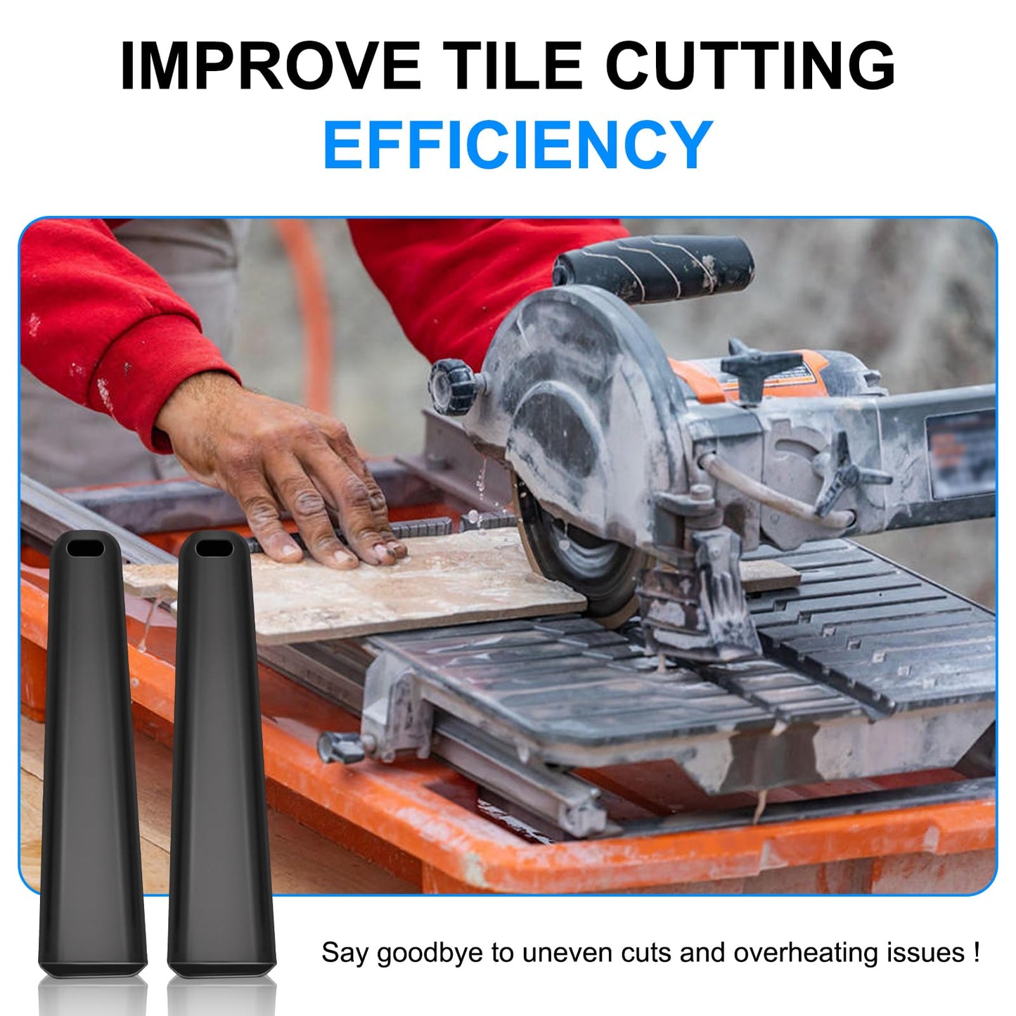 8" Tile Saw Water Nozzle TPR 089038001073 for Ridgid Replacement fits R4040, R4030, R4030S, R4040S, R4092 (2 Pack)