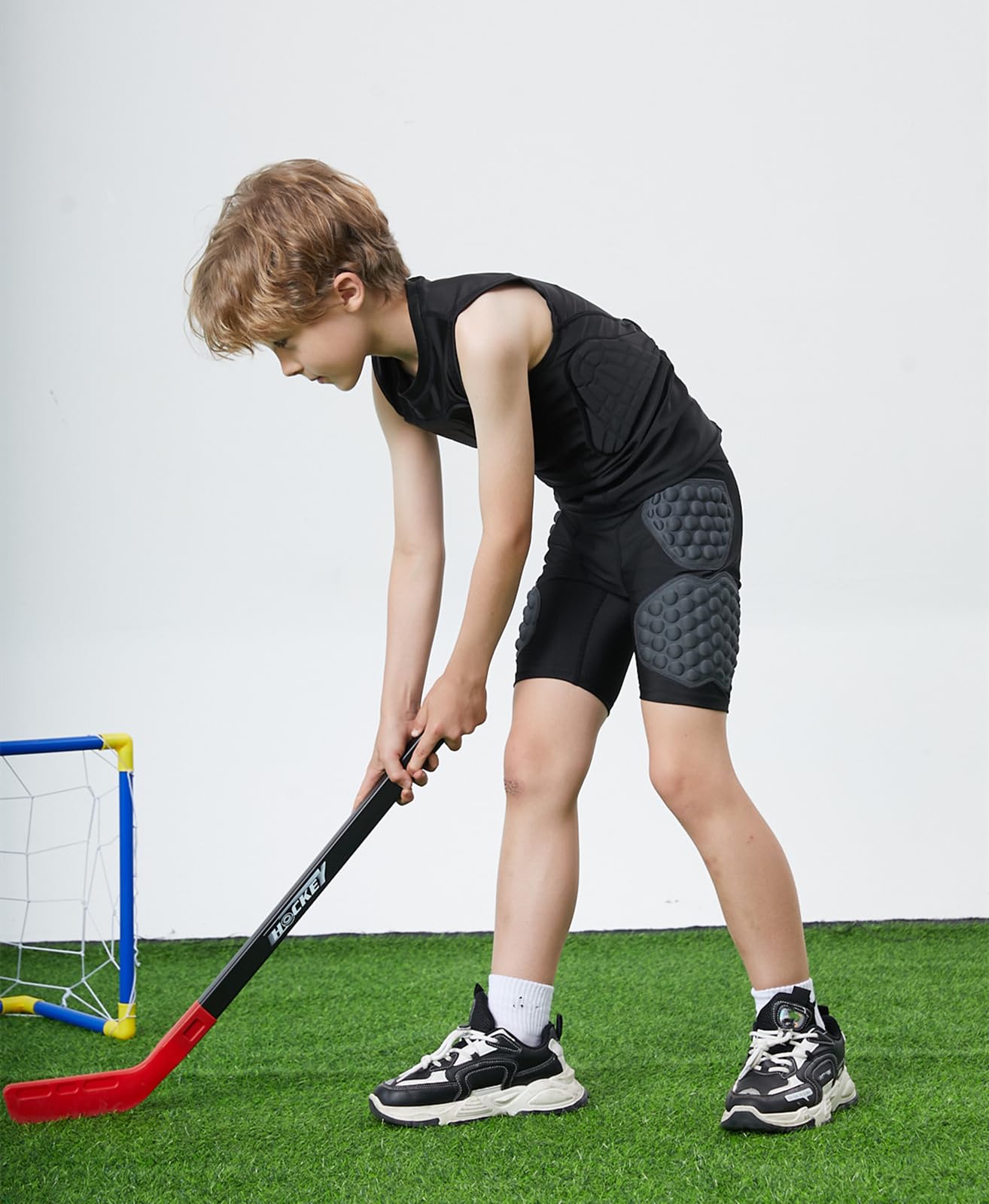 STONEKISS Padded Football Shorts for Youth Boys and Girls, Snowboard Impact Shorts for Skate, Hockey, Rugby YS