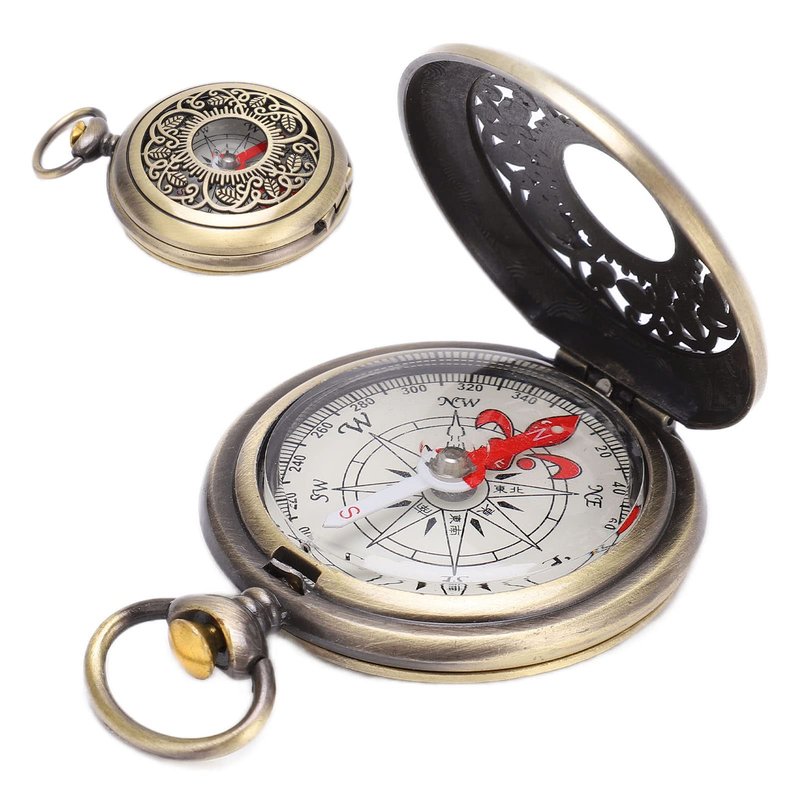 Brass Compass Hiking Durable Shockproof Waterproof Navigation Tool for Outdoor Camping Hunting Survival J35 Model