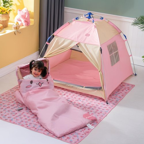 BISINNA Kids Sleeping Bag for Boys Girls with Pillow 3 Season Camping Sleeping Bag Portable for Children Hiking Backpacking Indoor Outdoor