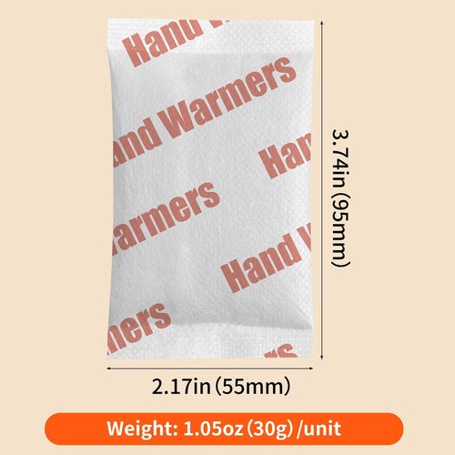 Hand Warmers Disposable 100 Pack - Up to 10 Hours of Heat - Super Long Lasting Air Activated Warmers, All Natural & Portable for Body, Hands & Toes - Odorless Hot Warmer Gifts for Winter Work