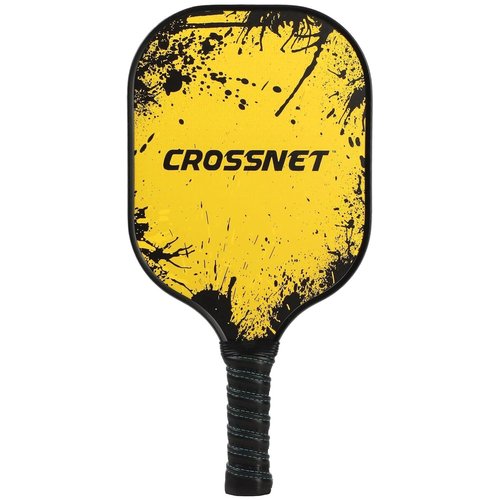 CROSSNET Pickleball Paddle with Fiberglass Face and Polymer Core for Long-Lasting Play, High-Performance Racket with Grip Handle, Cosmic Splatter