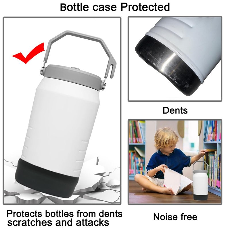 Klizdum Silicone Boot for Stanley IceFlow Flip Straw Jug with Handle 64 oz, Protective Cup Bottom Sleeve, Stanley 64 oz Accessories Compatible with 64 oz Stanley Boot Sports Water Bottle Accessories