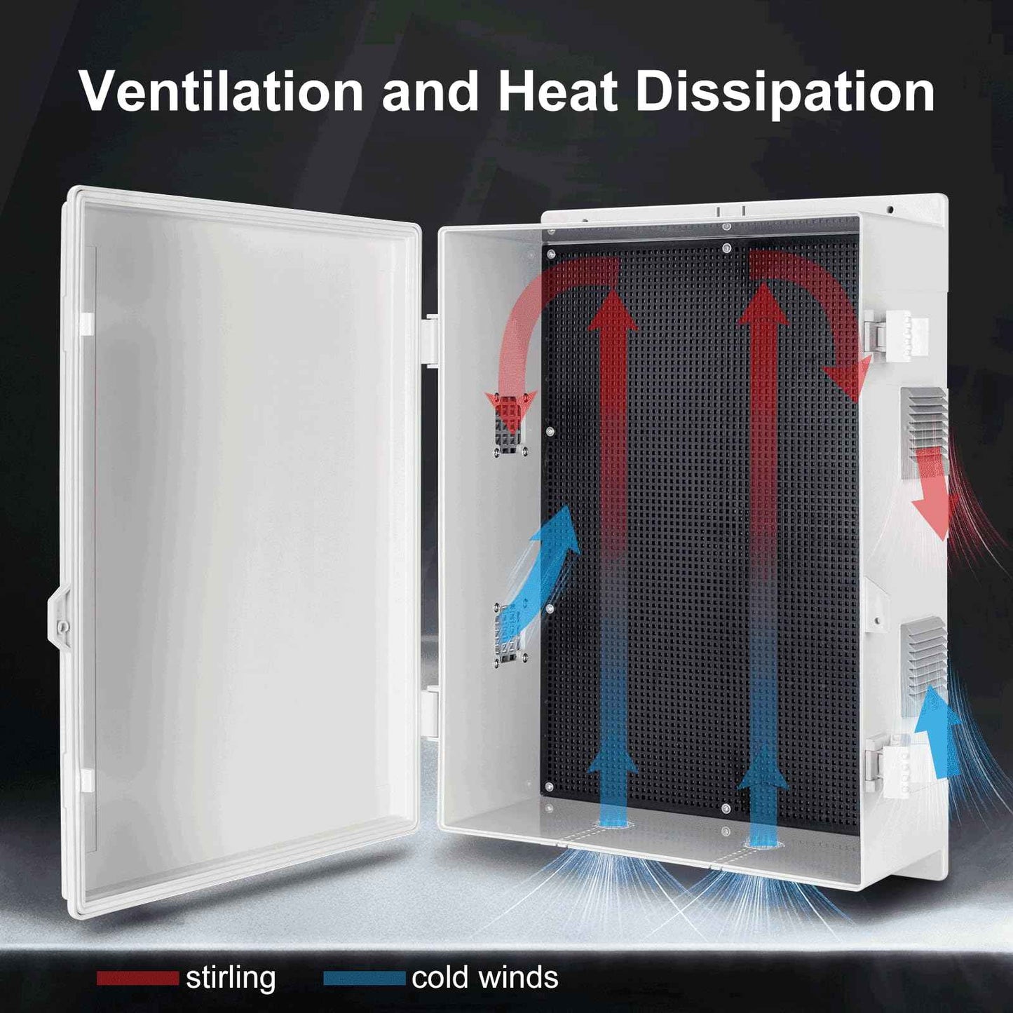 Namunanee Outdoor Electrical Junction Box, ABS Water Resistant Enclosure with Internal Mounting Panel & Hinged Cover (18.1" H* 12.6" L* 4.3" W)