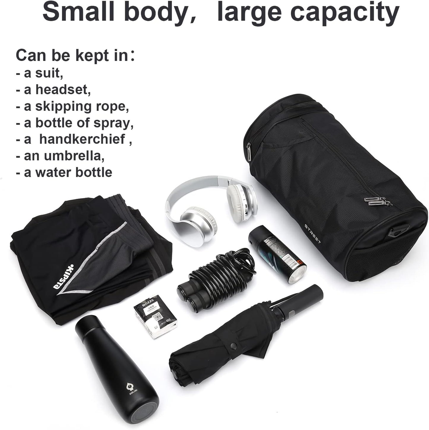 Skiennix Lightweight Sports Gym Bag - Versatile Duffel for Men & Women | Black X-Small