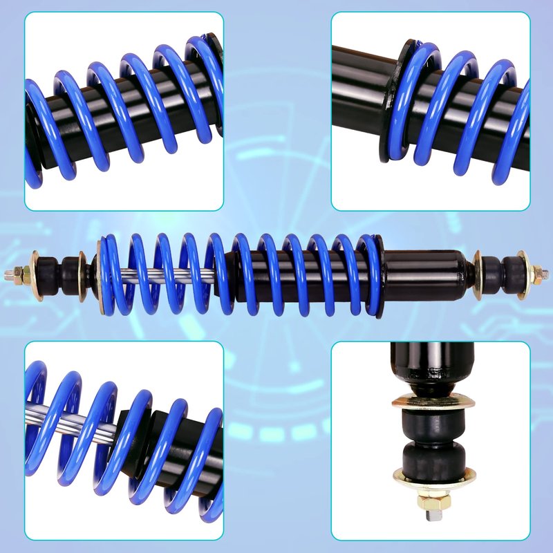 10L0L Golf Cart Front Rear Shock Absorber Set Coil Over Heavy Duty Shock Absorber Bolt Fits EZGO Medalist/TXT 1994+ Newer Gas or Electric, Replaces Part 70928-G01 76418-G01 (2 Pack)