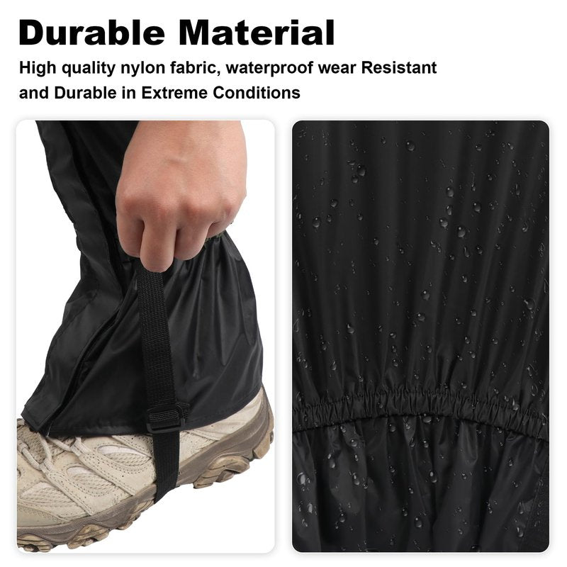 2 PCS Garden Trimming Leg Chaps, Waterproof Lawn Care Leg Gaiters, Adjustable Leg Gaiters, Weed Eating Leg Protectors for Women Men, Leg Guards for Garden and Farm Working Hiking Climbing Hunting