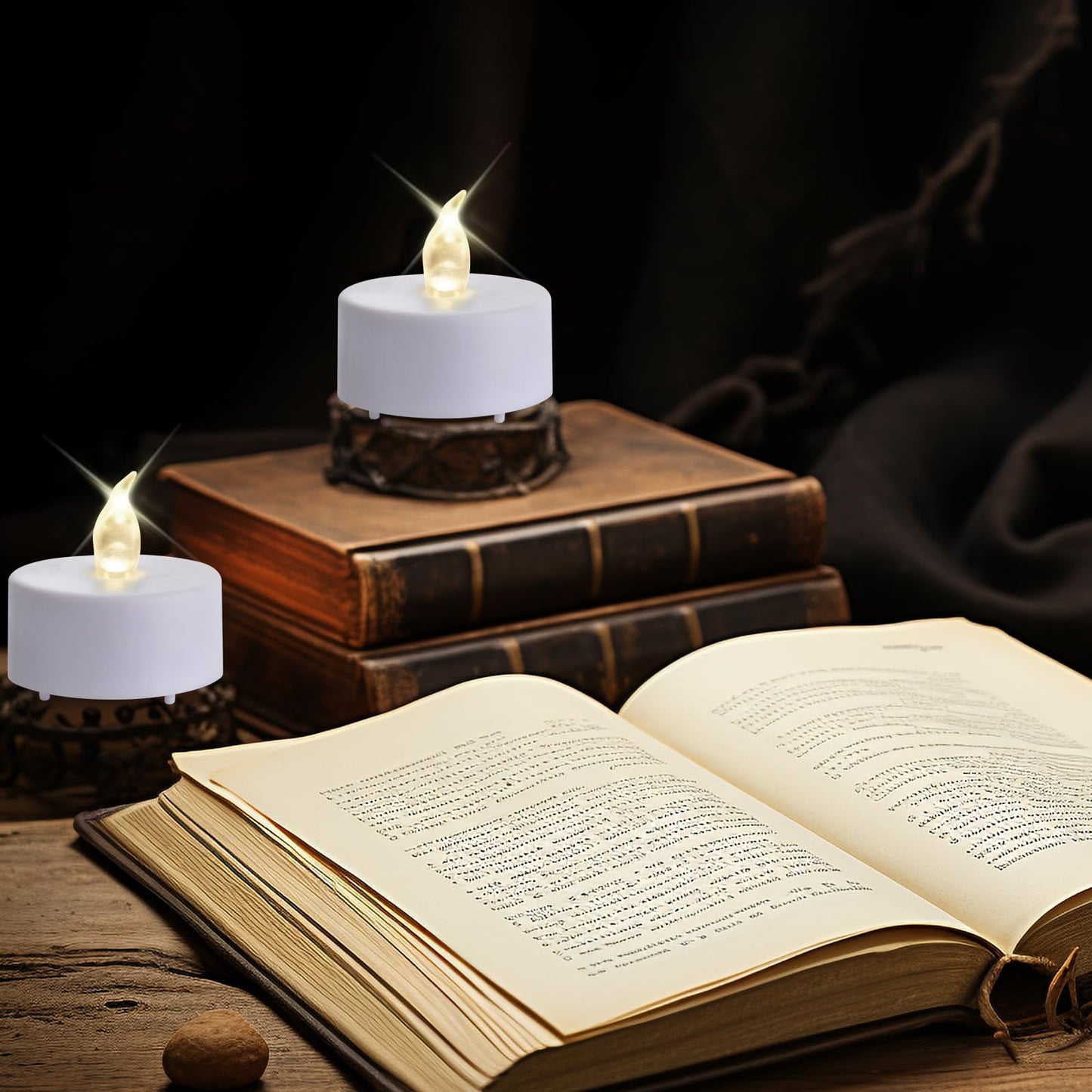 xiangpeng Tea Light Candles with Remote Control,12pack Flickering Flameless LED Candle,Long Lasting 400+Hours,Battery Operated with Timer for Home Decoration Seasonal &Festival Celebration WarmWhite