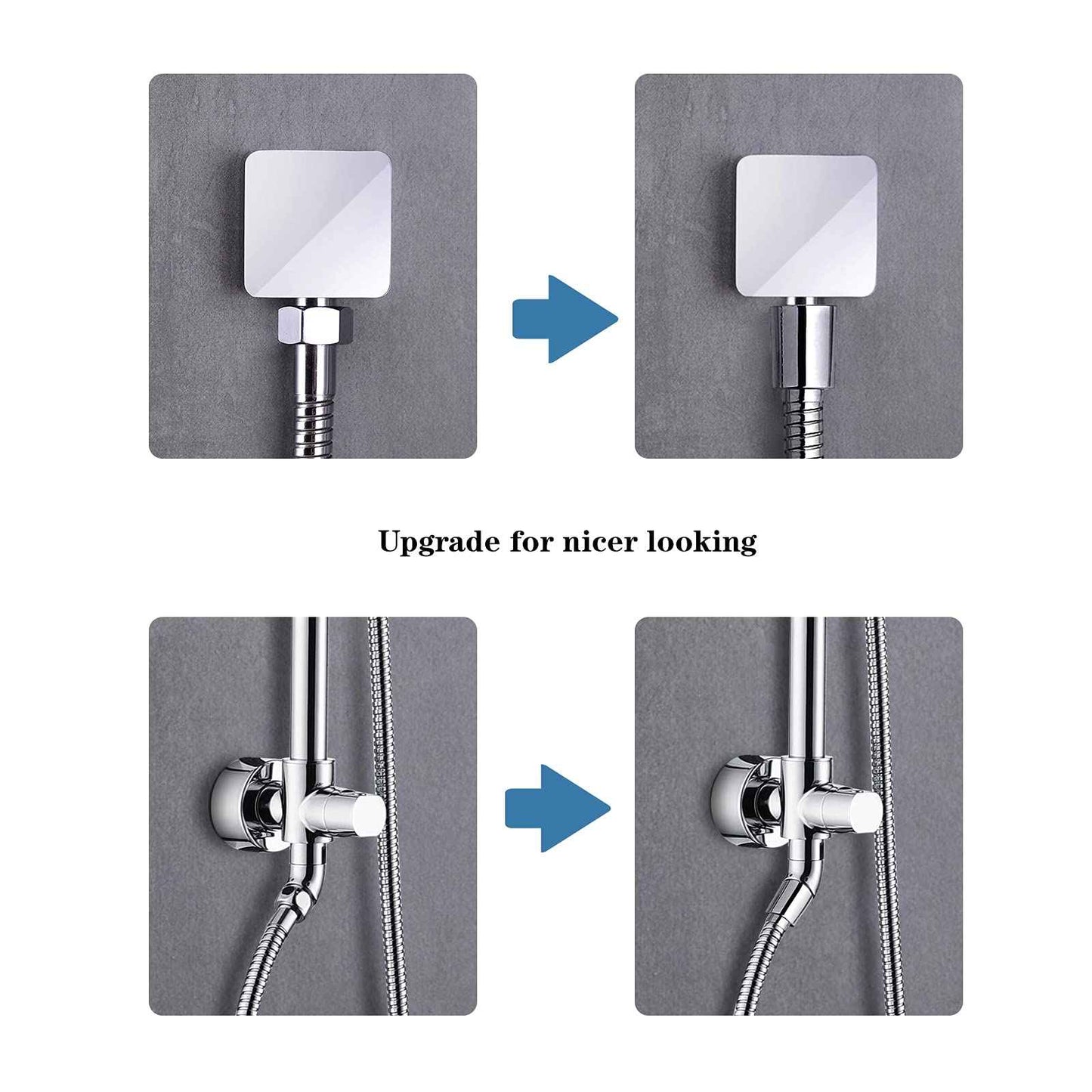 BRIGHT SHOWERS Shower Hose For Hand Held Shower Heads, 96 Inches Cord Extra Long Stainless Steel Hand Shower Hose, Ultra-Flexible Replacement Part with Brass Insert, Chrome