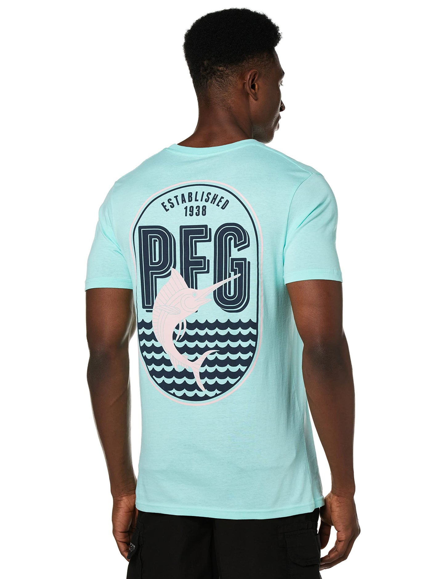 Columbia Apparel Men's PFG Graphic T-Shirt Shirt, Gulf Stream/Biber, Large