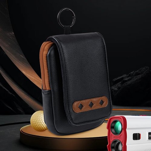 LZFAN Golf Rangefinder Case Premium Leather for Bushnell Callaway Waterproof Universal Range Finder Carry Bag for Most Brands Rangefinders Magnetic Close