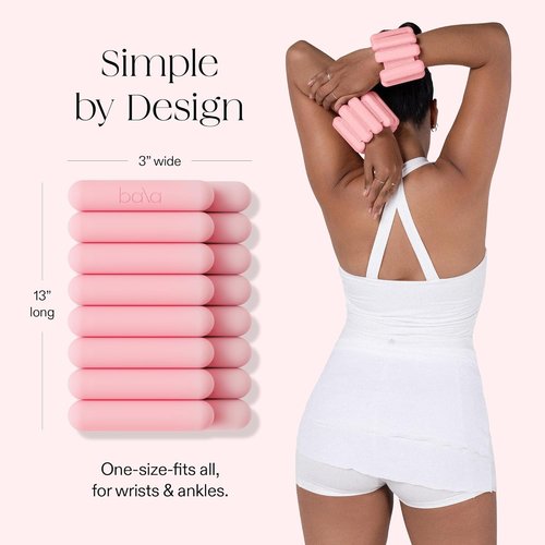 Bala Bangles Adjustable Wrist & Ankle Weights - Soft Silicone for Pilates, Yoga & Home Workouts