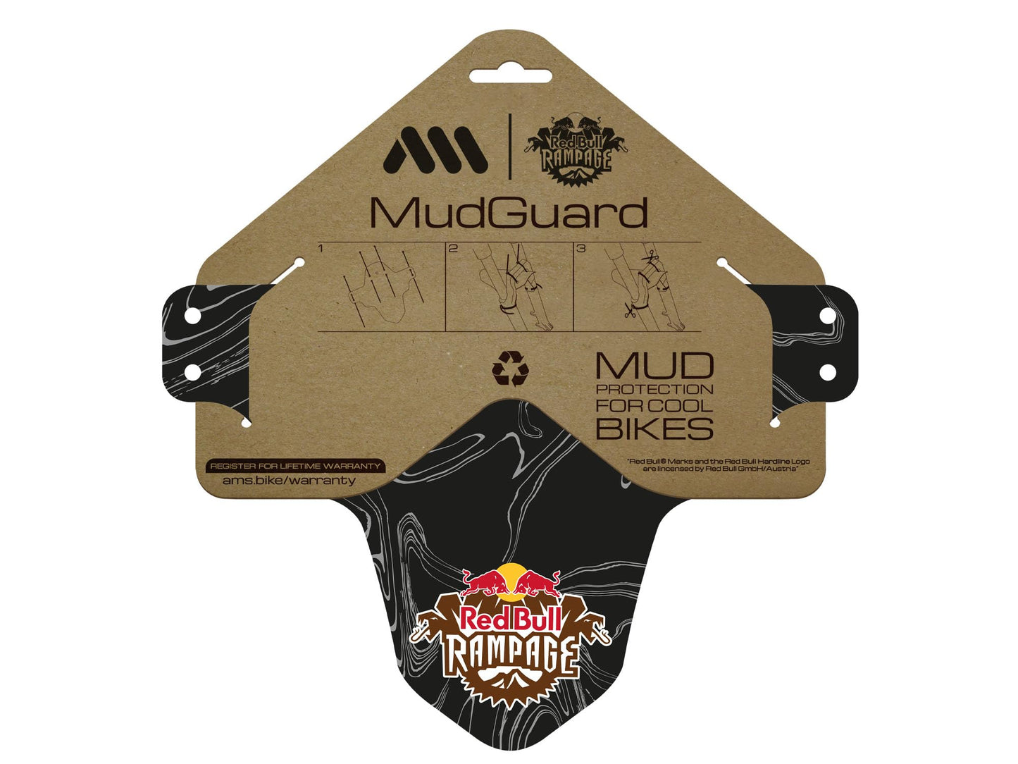 MTB Front Wheel Mud Guard Red Bull Rampage - Lightweight & Durable Protection - Universal Fit - Protect Against Mud, Water Spray and More