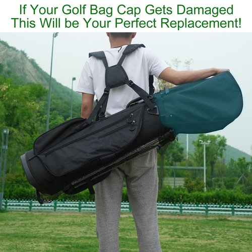 ZHICIM Golf Bag Rain Cover Hood with Snap Button, Universal 1680D Nylon Waterproof Material Dustproof Club Protector