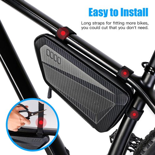 LLTTLTMM Hardshell bike frame package，Waterproof bicycle bag，1.5L