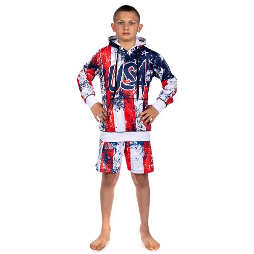 KO Sports Gear Muay Thai, Wrestling, Grappling, BJJ and MMA Shorts for Men and Boys, 4-Way Stretch Fighting Shorts (USA, Adult XS, 28 Inch Waist)