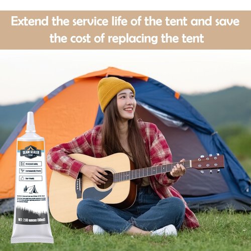 WAN2TLK 120ml Tent Seam Sealer, Repair Damaged/Seam Sealer Tent Fabric, Restore The Waterproof Barrier, for Camping/Hiking/Outdoor Gear - Clear