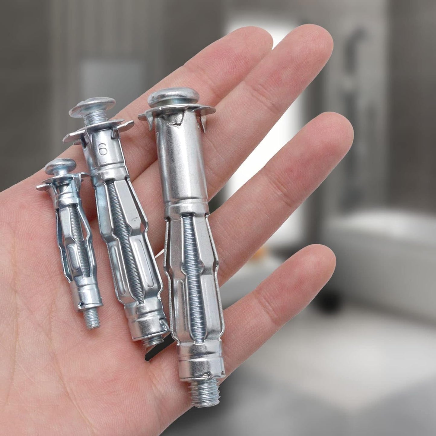 30 pcs Molly Bolts, Metal Drywall Anchors, Heavy Duty Zinc Plated Steel Molly Bolt (M4-32)