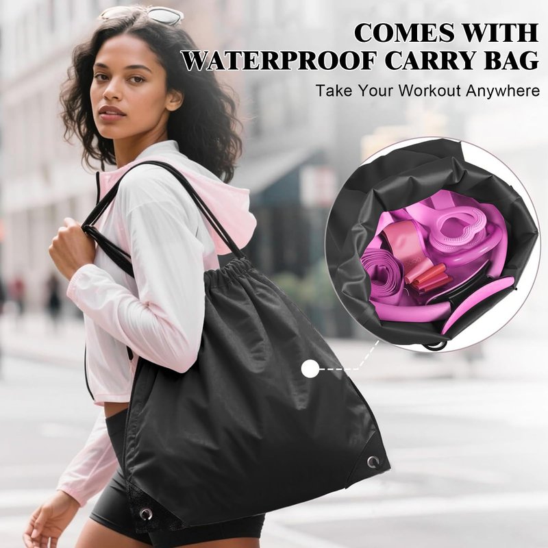 WYDHven Home Pilates Essentials Kit for Women, Complete 13-in-1 Pilates Equipment Ring and Ball Set with 5 TPE Resistance Bands, Ankle Weights, 8-Shaped Pull Band, Stretch Strap and Waterproof Bag