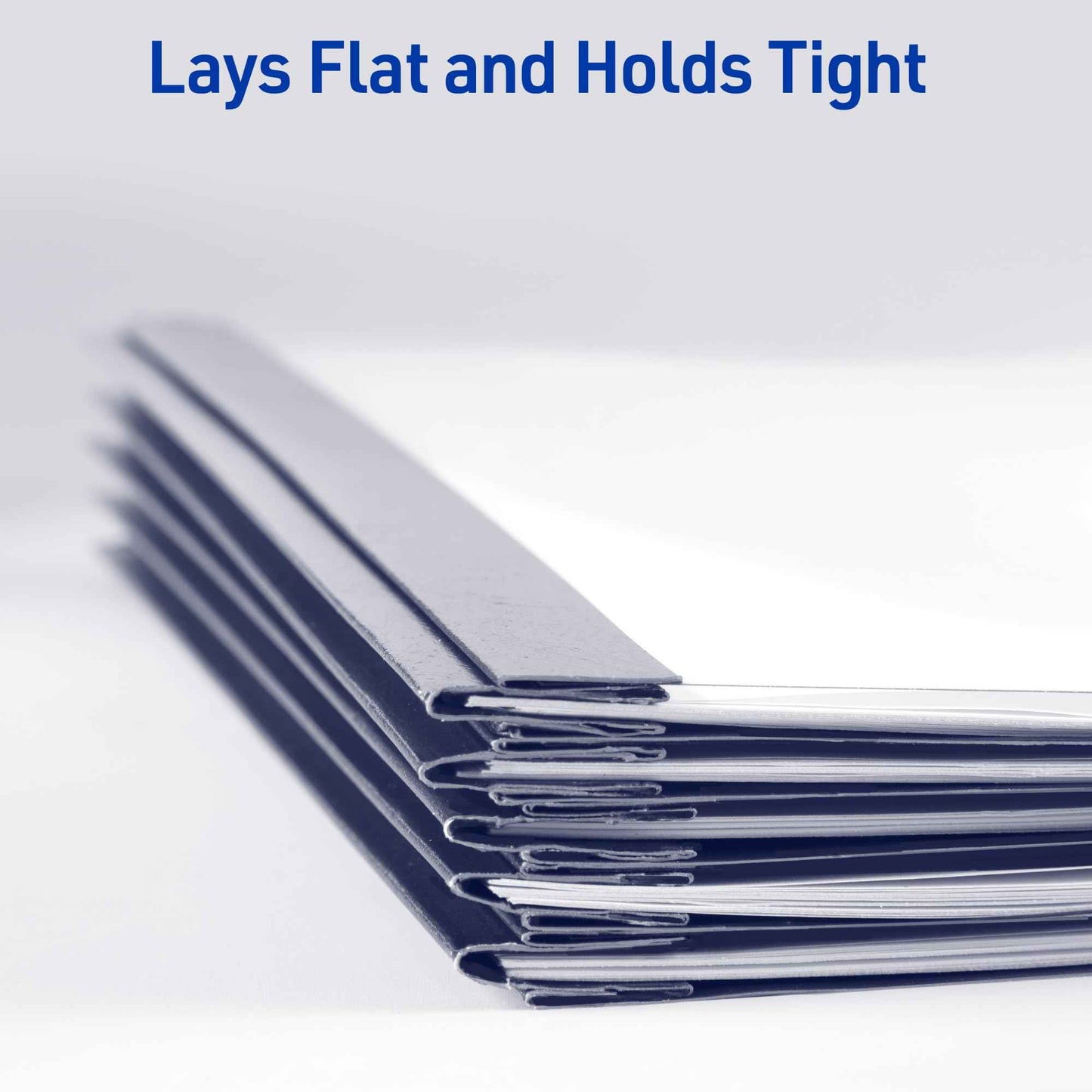 Avery Durable Clear Front Report Covers, 3 Double-Prong Fasteners, Holds up to 25 Sheets, 25 Blue Covers (47961)